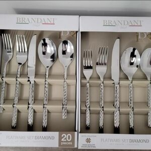 Brandani Diamond 20 Piece Flatware Set X 2